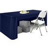 ABCCANOPY Tovaglia da cucina rettangolare elasticizzata in spandex, 1,8 m, aderente per tavolo da banchetto di nozze (blu navy)