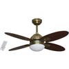 Bastilipo ventilatore soffitto con telecomando E27, 60 W, Bronzo Antico, 105 x 41 cm, led, metallo