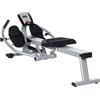 HOMCOM Vogatore a 12 Resistenze con Monitor Digitale e Struttura Scorrevole in Alluminio, Acciaio e ABS, 160x61x50 cm, Grigio e Nero