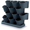 Prosperplast Vaso di fiori Prosperplast Cascade Garden verticale in plastica in colore antracite 68,5 (lunghezza) x 19 (larghezza) x 54,6 (altezza) cm