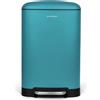 Les Collectors N°534 Pattumiera a pedale, 20 litri, corpo in ACCIAIO INOX e finitura LAGUNA BLU OPACO satinato, CHIUSURA SILENZIOSA del coperchio, SATIN LAGOON BLUE