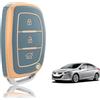 TOOMUME Cover Chiave Auto per Hyundai i20 i40 i10 i30 ix35 Tucson Ioniq | Silicone Morbido, Antiurto, Anticaduta, Antigraffio, Custodia Protettiva Chiave per ix20 Bayon Kona Santa Fe Elantra, Smart