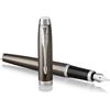 Parker IM Penna Stilografica | Punta Media e Ricarica di Inchiostro Blu | Confezione Regalo | Dark Espresso Chrome Trim