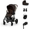 Cybex Gold Promozione "SET M" Trio Cybex Balios S Lux con Cloud G + Base Auto e Adattatori con Marsupio Amya Esclusivo (opzionale) Chocolate brown Marsupio Incluso