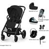 Cybex Gold Trio Cybex "SET XL" Balios S Lux con Cloud G e Base G, Adattatori e Parapioggia - con Marsupio Amya Esclusivo (opzionale) Moon black Marsupio Incluso
