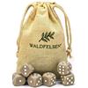 Waldfelsen 6, 12, 20, 30 o 50 dadi acrilici di alta qualità, 16 mm, 6 lati, set di accessori con sacchetto grigio (6 pezzi), dimensioni standard