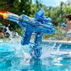 MOZC Pistola ad acqua elettrica per bambini, pistola automatica ad acqua con luci a LED, portata 6-8 m, lunga durata della batteria per fuoco continuo, design modulare, pistola ad acqua elettrica per