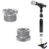 ieron Adattatore di Prolunga per Microfono 2 Pezzi 3/8 Maschio a 5/8 Femmina con Slot per Treppiedi da Tavolo e Braccio - Argento