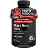 Nyvos Maca Peruviana Plus - Maca Nera 45.000 mg Equivalenti (100:1), Arginina, Taurina, Vitamina B6 - Testosterone Uomo - 180 Capsule - Vegano, Senza Glutine né Lattosio - Pre workout, Energia e Muscoli