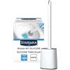STARWAX - Spazzolino WC silicone double face - Pulizia facile anche nei punti più difficili - Asciuga rapidamente e senza odori - Resistente - Colore bianco