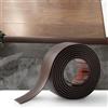 Zayejod Striscia di transizione per pavimenti in laminato, 3 m, barra per porte in PVC per porte, autoadesiva in vinile, bordatura da piastrelle a laminato, striscia di giunzione del pavimento (4 cm, marrone