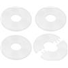 M METERXITY 4-Pack Flangia Divisoria Da Parete, Per Tubo Con Diametro Esterno 1 Pollice/25mm ABS Piastra Rotonda Autoadesiva Copritubo Per Tubi Dell'Acqua/Rubinetti [Bianco]