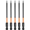 QUARKZMAN 5pz H1,5 Inserti per Avvitatore 1,5mm Punta Piatta Metrica 1/4 Attacco Esagonale 100mm (4) Cacciavite Industriale Bussola Esagonali in Fosfato Nero Magnetico Lungo