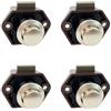 LIKERAINY Push Lock Maniglie di Bloccaggio Fermi per Cassetti Serrature a Pulsante Serratura della Porta Armadio per Camper Caravan Nave Yacht Marrone e Nichelato 4 Pezzi