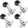 TopHomer Confezione da 4 cerniere per porte in vetro, molto curve, 26 mm, con vite a tazza, per armadi e ante