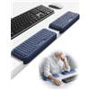 VAYDEER Set di 2 Cuscini per Gomito a Forma di L — Poggiapolso e Supporto Avambraccio in Memory Foam per Bordi della Scrivania, Antiscivolo ed Ergonomico per Ufficio, Casa e Gaming (Blu)