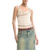 Desigual Maglietta Senza Maniche della Collezione Donna, tonalità Grigie, L