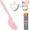 PQPO Spatola in silicone da 12 pollici con raschietto per frullatore, compatibile con gli accessori per robot da cucina Kitchen Aid, funziona con fruste piatte, fruste e ganci per impastare (rosa)