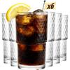 MUVELL Set di bicchieri da long drink ICELAND - 6 x 480 ml / 420 g - 3 mm di spessore - bicchieri per acqua & bicchieri da whisky - trasparenti e lavabili in lavastoviglie - bicchieri di alta