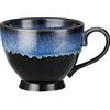 TELANKS Tazza Colazione Grande, Tazza Latte Grande per Colazione, Tazza da tè 500 ml, Tazza da caffè in Porcellana, Tazze di Caffè eTè, Adatto per la Colazione e il Tè del Pomeriggio (Oceano blu)