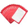 yayafunfun 100 Sacchetti di Alluminio Riutilizzabili Impermeabili con Zip, Rosso Mylar - Per Dolci, Gioielli, Caffè e Collezionabili - Design Piatto Con finestra trasparente (14x20cm)