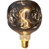 Roomrite Lampadina LED E27, Lampadine E27 Vintage 3W Dimmerabile G125 Φ125mm forme irregolari XXL Lampadina retrò illuminazione retrò per soggiorno/camera da letto/sala da pranzo - vetro grigio
