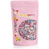 Honeyberry Zuccherini Decorativi per Dolci Naturali e Commestibili, 200g - Codette di Zucchero Colorate Perfette per Decorare Torte, Biscotti e Dessert - Prodotto nell'UE - (Party Mix)