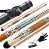 TaiBA cues, stecca da biliardo professionale, punta da 13 mm, 147,3 cm, in legno di acero canadese massiccio, 19,20,30 g (selezionabile), colore: blu, rosso, verde
