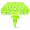 DILUSILK Tee da golf in plastica, 100 pezzi, 21 mm, piccoli, verdi, resistenti, portatili, resistenti e altamente visibili, per praticare golfisti, piccoli tee verdi