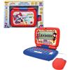 Lexibook, Spidey, Computer portatile educativo bilingue francese/inglese, 40 attività, Metodo sillabico e giocoso, 3 Storie animate, tastiera e mouse realistici, JC398SPi1LXB