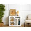 Dmora - Credenza Bellatrix, Buffet da soggiorno, Madia da salotto, Dispensa da cucina, 80x35h74 cm, Bianco