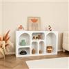 Dmora - Credenza Bellatrix, Buffet da soggiorno, Madia da salotto, Dispensa da cucina, 120x37h74 cm, Bianco