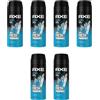 Axe Body Spray Ice Chill senza sali di alluminio, 6 x 150 ml