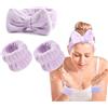 OWITER Fascia e braccialetti per la cura della pelle, fascia da polso per il lavaggio del viso, spa (viola, 1)