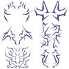 Gvrxec 6 fogli di tatuaggio demoni, accessori anime demon, tatuaggi temporanei per il corpo, anime, trucco, per feste, eventi di danza, feste, ecc
