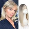 RUNRAYAY Topper per capelli da donna, 50 cm, topper per capelli per donne con capelli diradati, frangia sottile con clip, base ampia a 360° 3D per donne (4T15/60#)