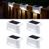 jindaaudio Illuminazione solare per scala esterna, lampada da passeggio a LED, impermeabile, auto-accesa, kit di 4 lampade a energia solare per sicurezza e decorazione (bianco freddo)