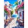 AIRDEA Scenario Diamond Painting, Via dei fiori Diamond Painting Kit Completo, Diamantini Crystal Art Hobby Creativi Adulti Decorazione per Casa 30x40 cm