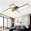 Guang Shuo Lampada da Soffitto a LED L140cm Plafoniera LED Moderna, Lampadario Soffitto Dimmerabili con Telecomando Creativo Forma 6642LM 3000K - 6500K per Soggiorno, Camera da Letto, Sala da