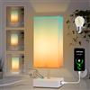 Depuley Lampada da comodino dimmerabile con porte di ricarica USB, E27, moderna lampada da scrivania con paralume in lino colorato, piccola lampada da tavolo per camera da letto, soggiorno, ufficio