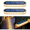 YiLaie Luci Solari da Giardino, Luci Solari Esterno, Lampada da Scala Bianca Calda 2700K con On/Off Automatica Lampada da Percorso LED IP68 Impermeabile Lampione Solare Led Esterno, 2 pezzi