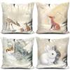 HUASHUZI cuscini natalizi cuscino natale regali 40 x 40 cm decorazioni natalizie centrotavola natalizio per la casa christmas decorations xmas cushion covers pillow