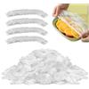 RYHHH Set di 50 pellicole alimentari riutilizzabili, per conservare fresche, spesse, di grande diametro, compatibili con la maggior parte dei piatti (sacchetto di immagazzinaggio)