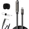 AOUZOVLI Cavo di Ricarica Orizzontale Cavo Ricarica Orizzontale Supporto per Telefono Integrato Compatibile con Telefoni Cellulari Tablet E Vari Dispositivi Usb C 1.5m con 1 Organizzatore per Cavi Dati
