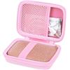 co2CREA Custodia rigida da viaggio per stampante fotografica istantanea HP Sprocket Portable 2x3, rosa cipria