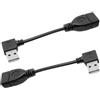 cablecc 2 pezzi/set tipo USB 2.0 tipo A maschio sinistro e destro ad angolo retto su presa USB 90 gradi tipo prolunga 10 cm