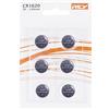 REY Pack 6 Batterias CR1620 3V, Batteria a Bottone al Litio