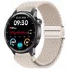 GIOPUEY Cinturini Compatibile con Realme Watch S2, Cinturino in Morbido Nylon Intrecciato [Unisex] [Traspirante] - Beige