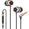 SoundMAGIC E10C Auricolari ad alta fedeltà Cuffia per smartphone In Ear Cuffie con isolamento acustico con microfono e telecomando per audiofili- Dorata