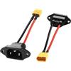 PNGKNYOCN Confezione da 2 cavi AC 250 V 15 A IEC320 C14 maschio a XT60 maschio Power Conversion Cavo Pannello di montaggio 14 AWG 3 Pin 1 Orizzontale e 2 Verticale per la sostituzione di presa